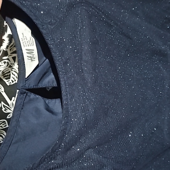 H&M Navy Blue Tulle Sparkle Formal Dress size 5 - Picture 3 of 10